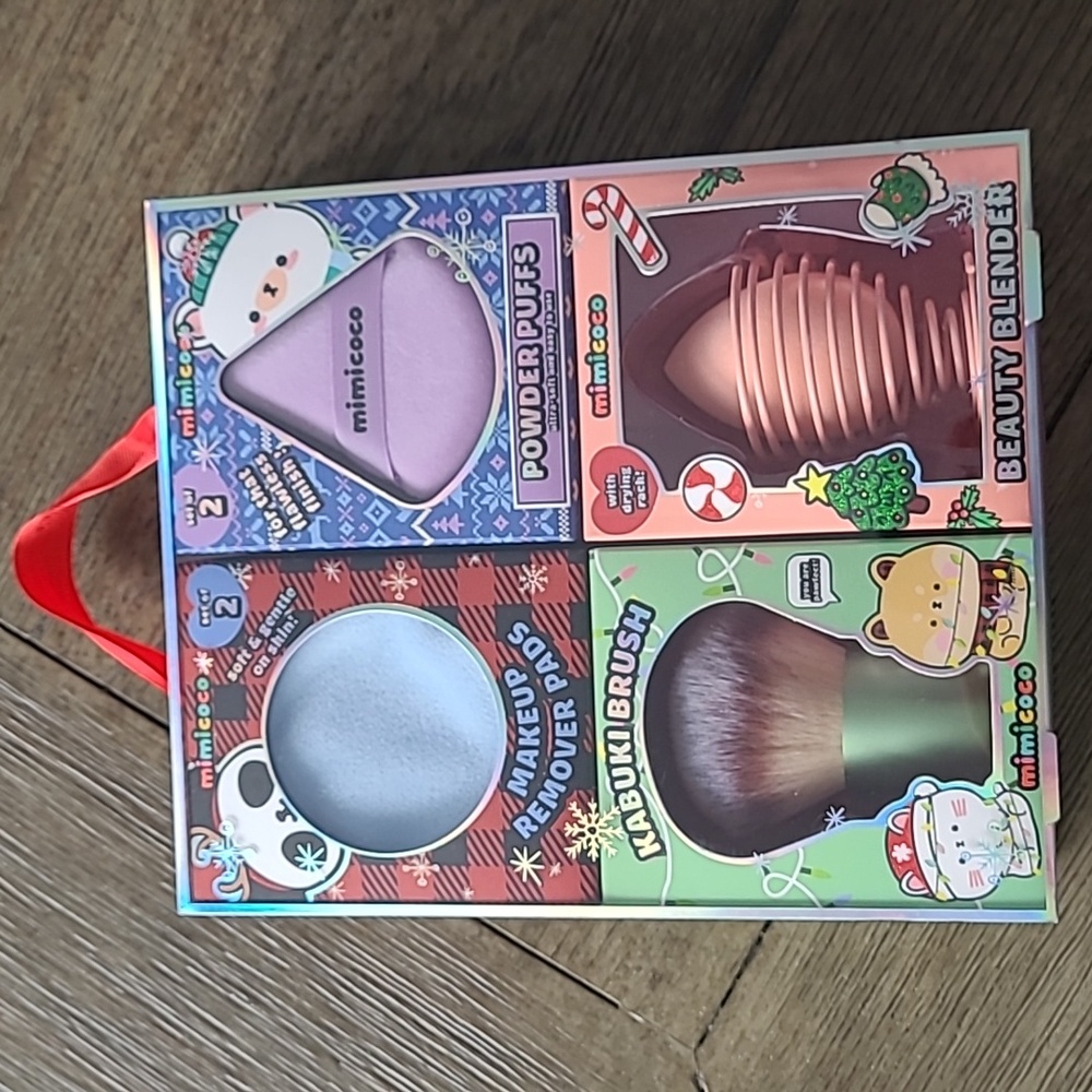 Mimicoco Beauty Set:Powder Puffs,Makeup Remover Pads,Kabuki Brush,Beauty Blender